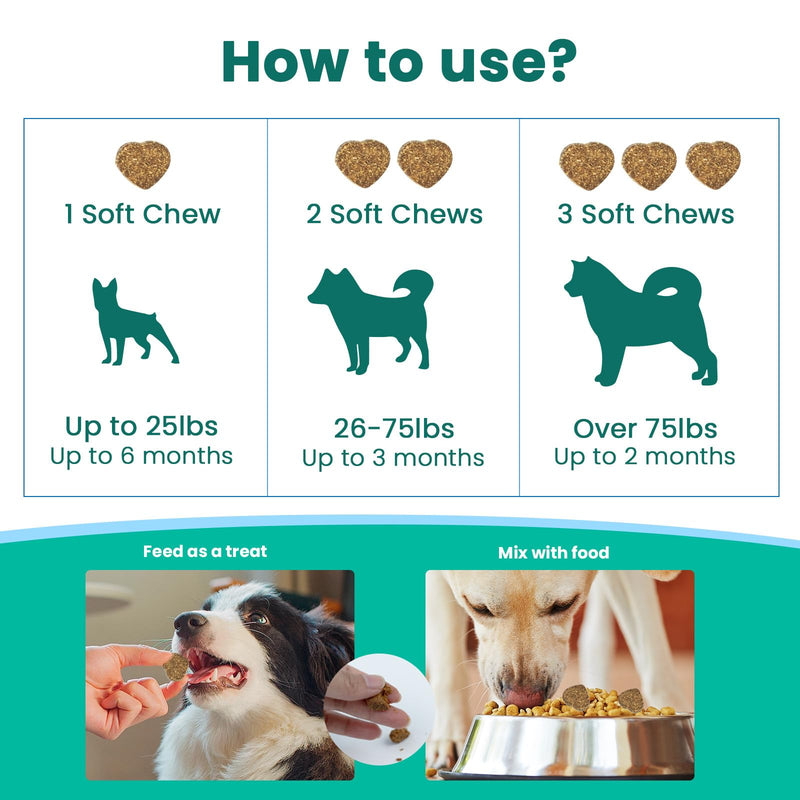 VUN Dog Allergy Relief Chews,Itchy Skin and Coat Relief,Paw Licking Support with Omega 3 Fish Oil,Probiotics Colostrum for Seasonal Allergy and Hot Spot,Immune Supplement for Dogs-100 Soft Chews