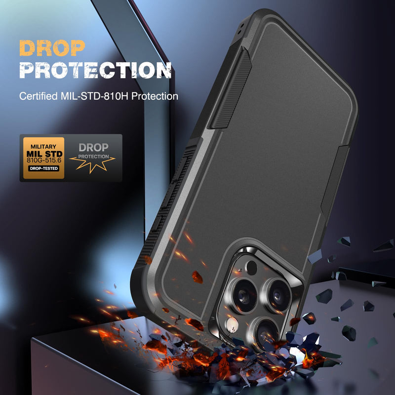 Diaclara Designed for iPhone 12 Pro Max Case, [with Privacy Screen Protector] [Anti Spy] [Military Grade Drop Protection] Heavy Duty Full-Body Shockproof Phone Case, Black iPhone 12 Pro Max 6.7" - BeesActive Australia
