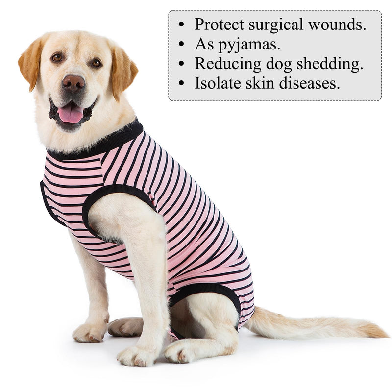 Cyponpy dog bodysuit with Velcro fastener surgery body for dogs after surgery castration bitch male dogs surgery body pet shirt dog leak protection dog body operation wound protection suit for small medium and large dogs M pink - BeesActive Australia