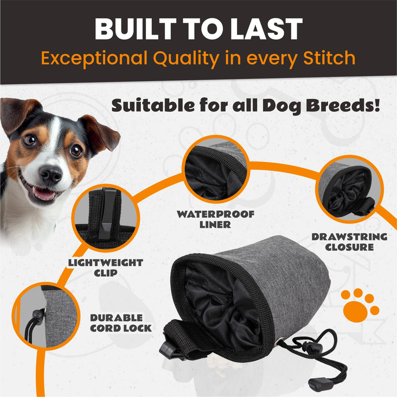 Dog Treat Pouch for Training - Puppy Treat Pouch with Water Proof Liner, Premium Dog Training Treat Pouch - Easy to Wear Dog Treat Pouches for Pet Training, Dog Treat Holder for Leash, Dog Travel Bowl - BeesActive Australia