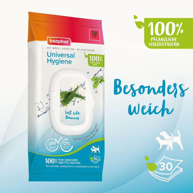 Beaphar universal hygiene care wipes for dogs and cats, 30 pieces - BeesActive Australia
