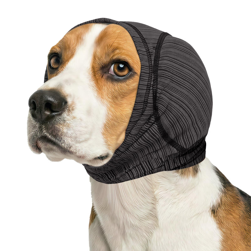 Dog Ear Muffs for Anxiety Relief & Noise Cancelling, Calming Hoodie for Grooming, Bathing, Thunder, & Fireworks,Grey XL Grey X-Large