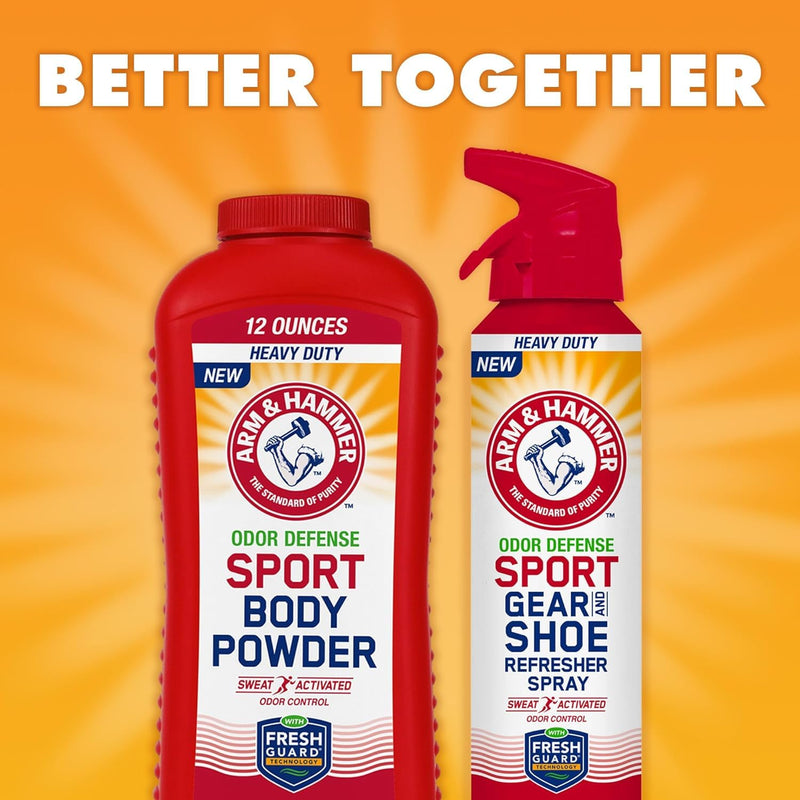 Arm & Hammer™ Sport Gear & Shoe Refresher Spray, Heavy Duty Odor Defense for Sports Gear and Footwear, Deodorizer for Gym Bags, Boxing Gloves, Hockey Equipment, and Football Pads (6.7 oz) (3 pack) 6.7 Ounce (Pack of 3) - BeesActive Australia