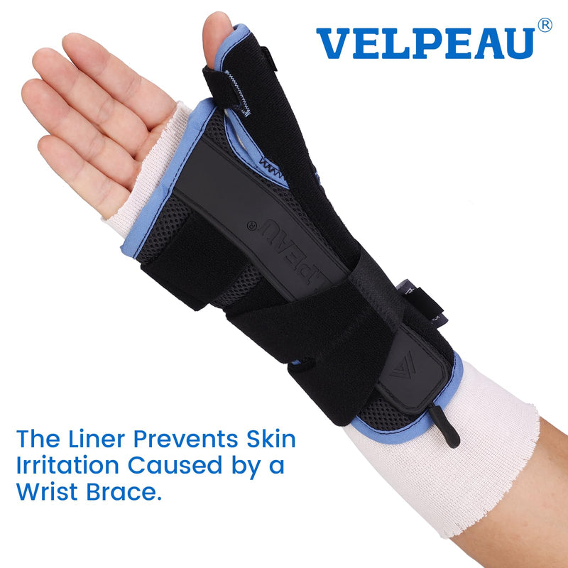 Hand Socks for Splint (Pack of 10), Stockinette Tubing, Thin Breathable Surgical Sleeves for Arm, Wrist and Thumb Sleeve Under Brace, Cast Wrap Liner for Men & Women, Fit Left & Right Hands (White, L) Large White