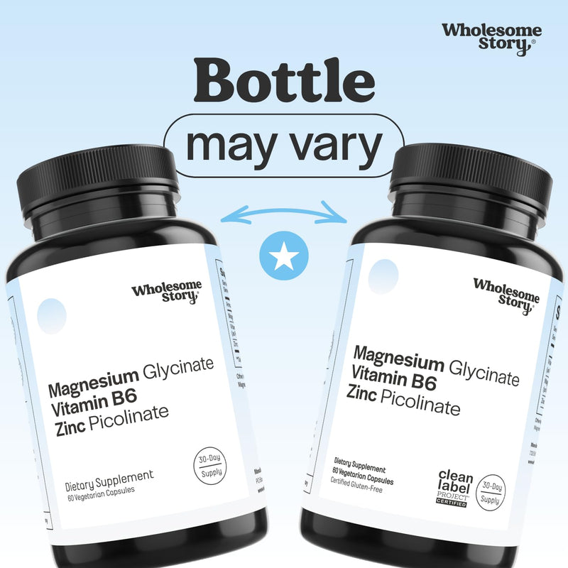 Zinc Picolinate, Magnesium Glycinate Supplements with P5P Vitamin B6 | Magnesium and Zinc Vitamin | Reproductive & Fertility Health, Hormone Balance, Immune System Support | 30 Day Supply 60 Count (Pack of 1)