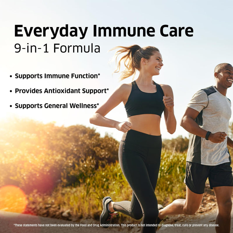 ORZAX 9 in 1 Immune Defense Supplement High Strength Vitamin C & D with Zinc, Quercetin, Turmeric & Ginger, Echinacea Capsules - Herbal Defense for Immune System Support - 60 Veg Capsules 60 Count (Pack of 1)
