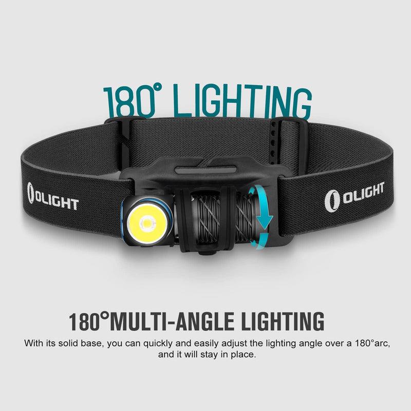 OLIGHT Perun 2 Mini Headlamp 1100 Lumens LED Head Flashlight, Rechargeable Headlight with Red Light Option, Great for Working, Hiking, Camping and Climbing (Black Cool White: 5700~6700K) Black Cool White: 5700K~6700K - BeesActive Australia