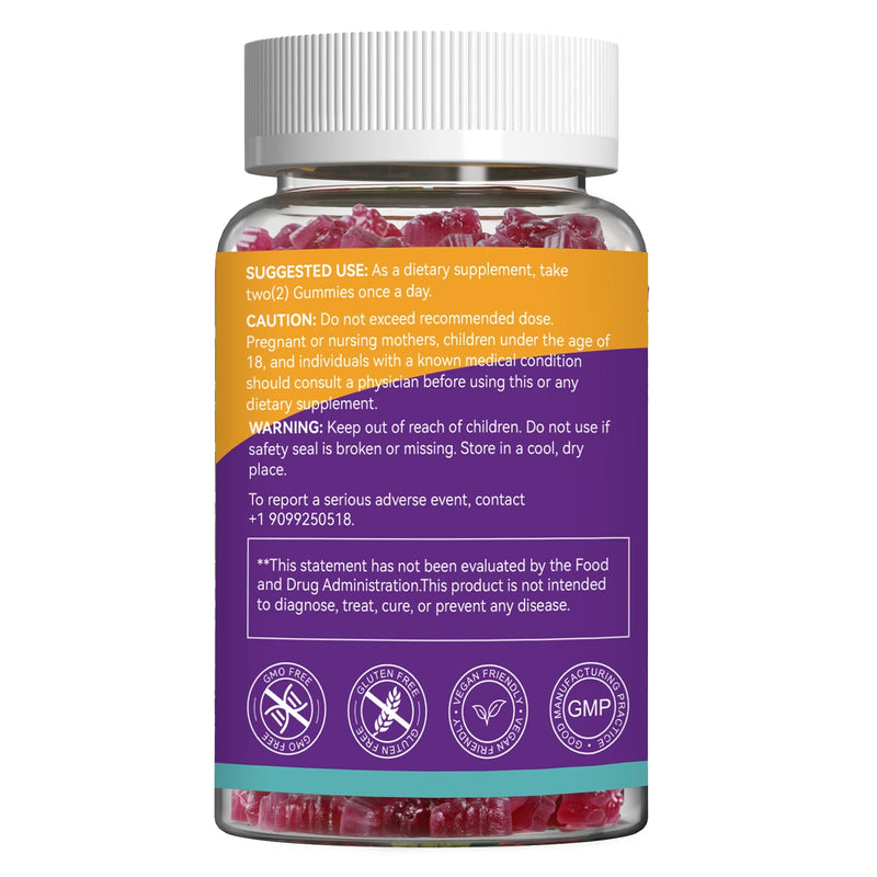 2 Pack Quercetin Gummies, 1000mg Quercetin with Bromelain Zinc Elderberry, Immune & Antioxidant Support, Vegan Gummies for Adults & Kids, 120 Count 60 Count (Pack of 2)