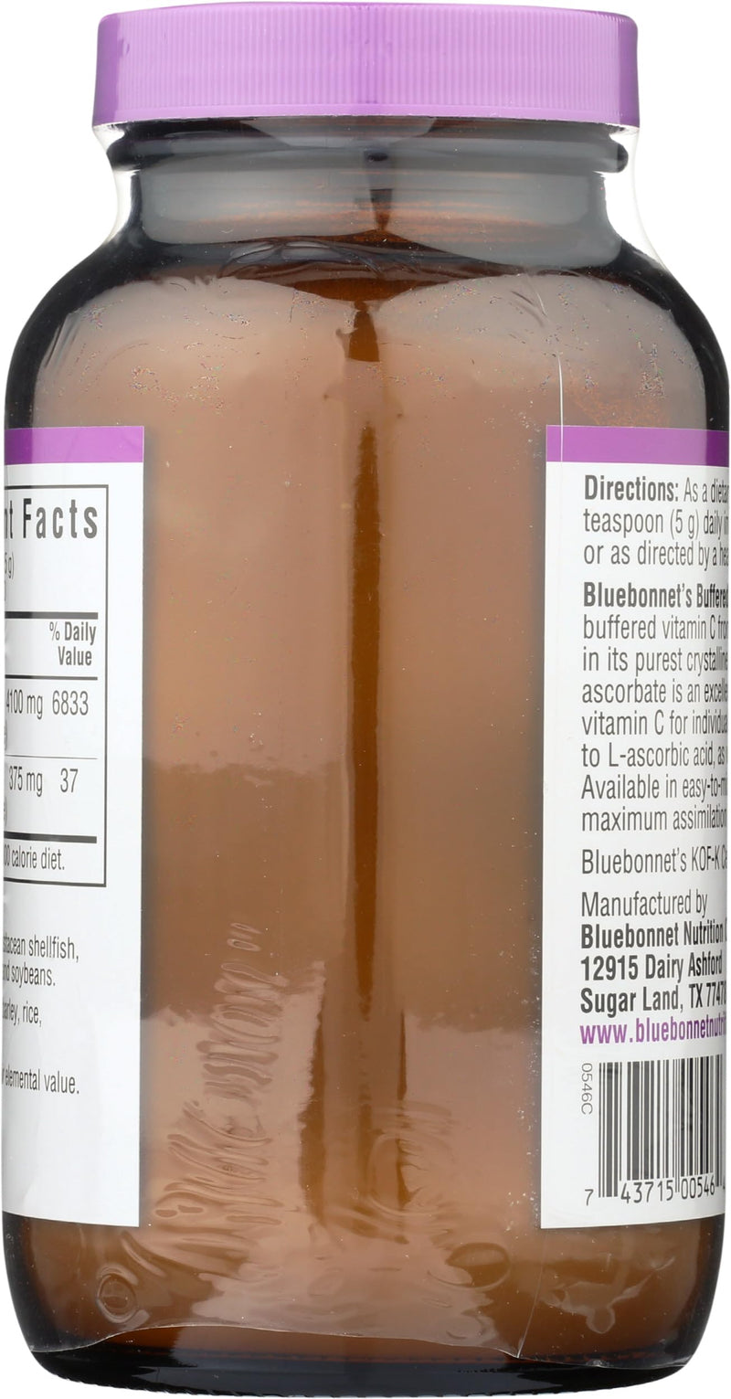 Bluebonnet Nutrition Buffered C Crystals, Buffered Vitamin C Powder, for Immune Health, for Antioxidant Protection, Soy Free, Gluten Free, Non-GMO, Kosher, Dairy Free, Vegan, Powder, 8.8 oz (250 g) | Third-party tested for purity and potency; manufactu...
