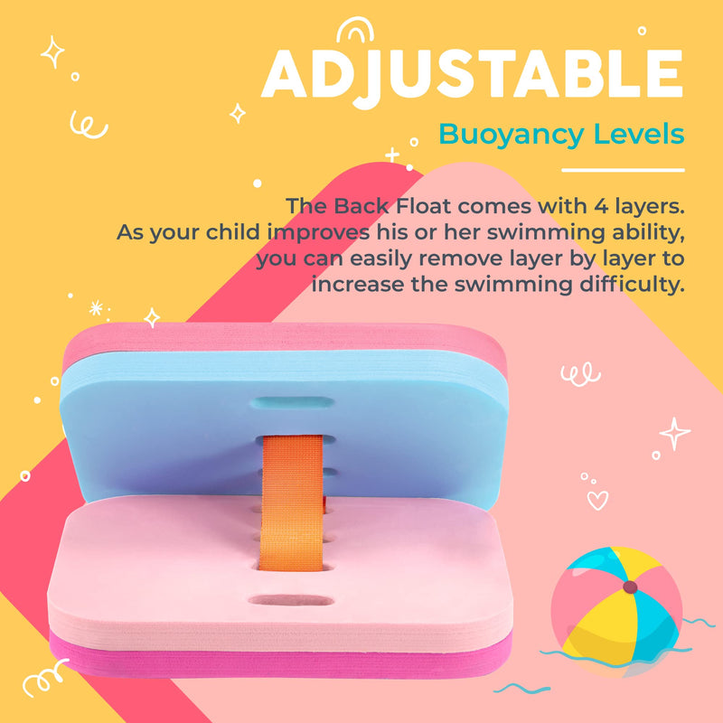 Sunlite Sports Back Float Swim Trainer with Adjustable Belt, Floatie with Multiple Layers, for Kids Children Toddler Swimming Safety Unicorn XL - BeesActive Australia