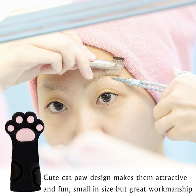 Cute Cat Paw Shape Silicone Nippers Cover | Nipper Cover Protective Sleeve | Manicure Pedicure Tool Protector Anti-Drop Protective Cap for Nail Cuticle Scissors Qyew - BeesActive Australia