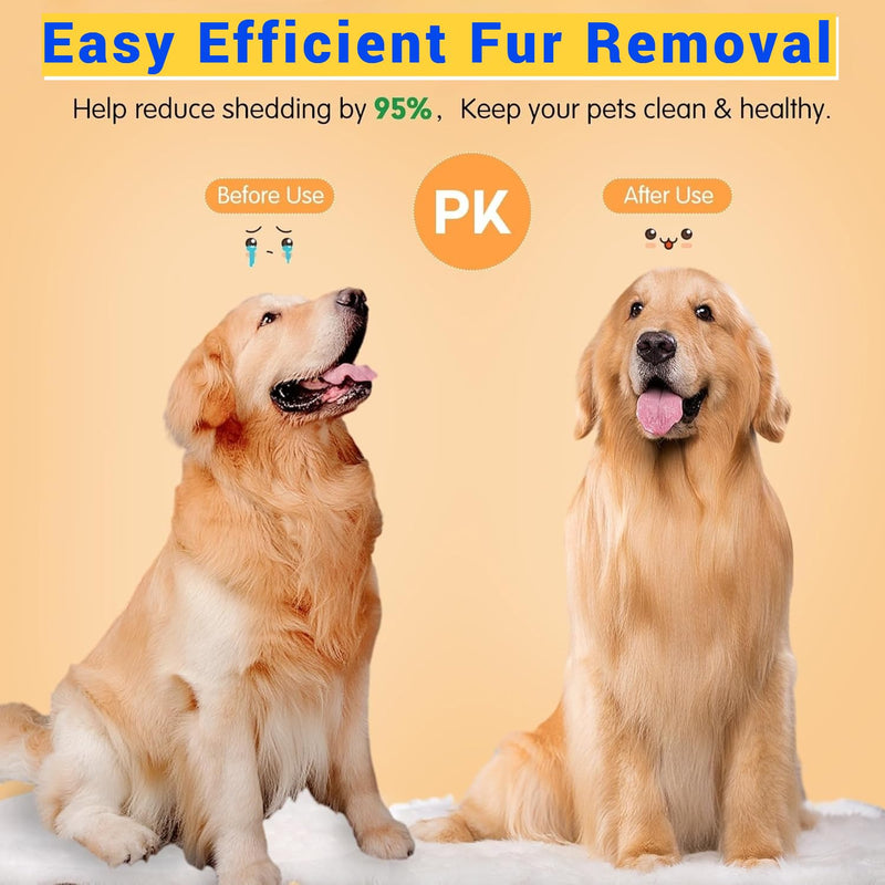 Pet Grooming Brush for Cats & Dogs, Self-Cleaning Undercoat Deshedding & Massage Tool, Purple - BeesActive Australia