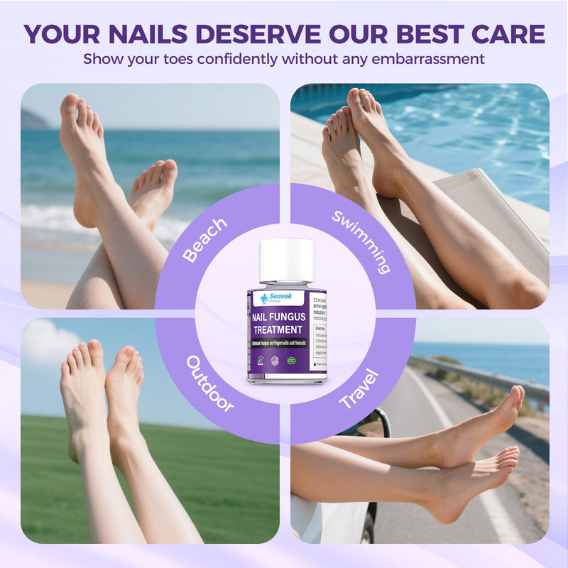 Toenail Treatment Extra Strength, Fast-Acting Toe Nail Treatments, Safety Restore and Renew Discolored & Damaged Nails, Improve Nail Health and Appearance 2.5 ML