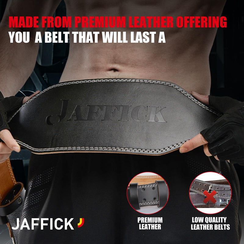 Genuine Leather Weight Lifting Belt for Men Gym Weight Belt Lumbar Back Support Powerlifting Weightlifting Heavy Duty Workout Training Strength Training Equipment L 6-Inch brown