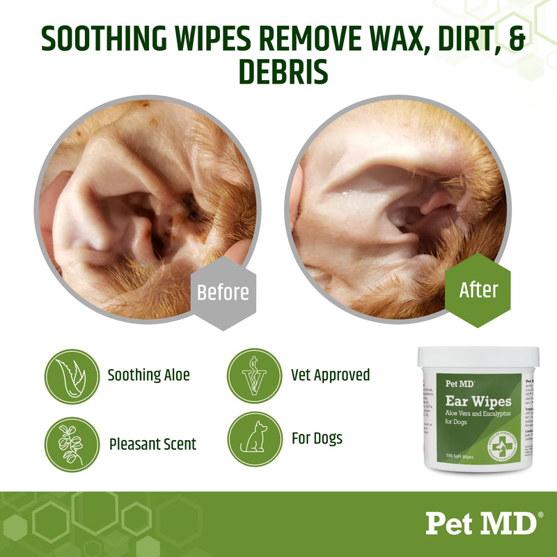 Pet MD Ear Wipes and Salmon Omega Bites - PawsPlanet Australia