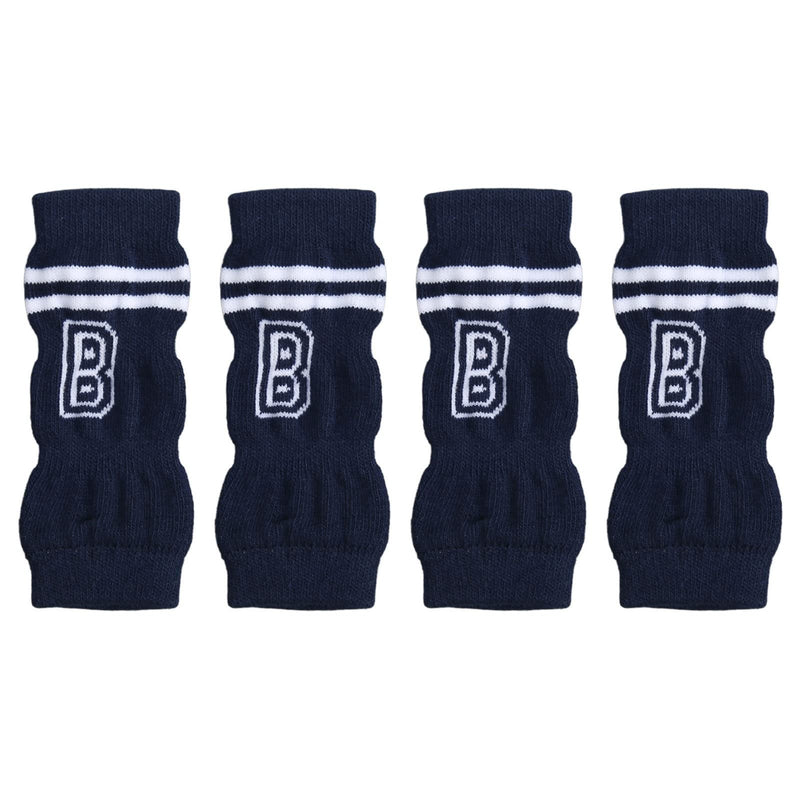 ZJchao 4Pcs Pet Dog Elbow Protectors,Dog Legs Socks Knitted Leg Warmer Wraps Pet Elbow Protective Sleeve,Joint Dirty Letter Pattern Pet Elbow Protective Sleeve,for Small Medium Pets Prevent Injury (L) L