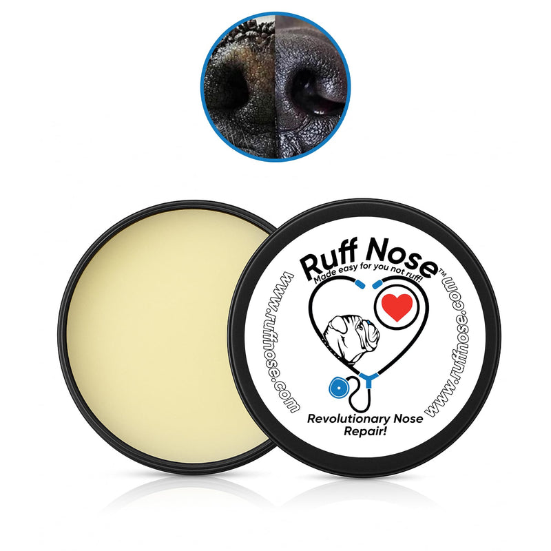 Dog Nose & Paw Balm (4 oz) - RuffNose Natural Moisturizer with Shea, Coconut & Cocoa Butter - Helps Condition Dry, Rough Paws and Noses - Suitable for Daily Use, All Breeds - Made in the USA 4 oz.