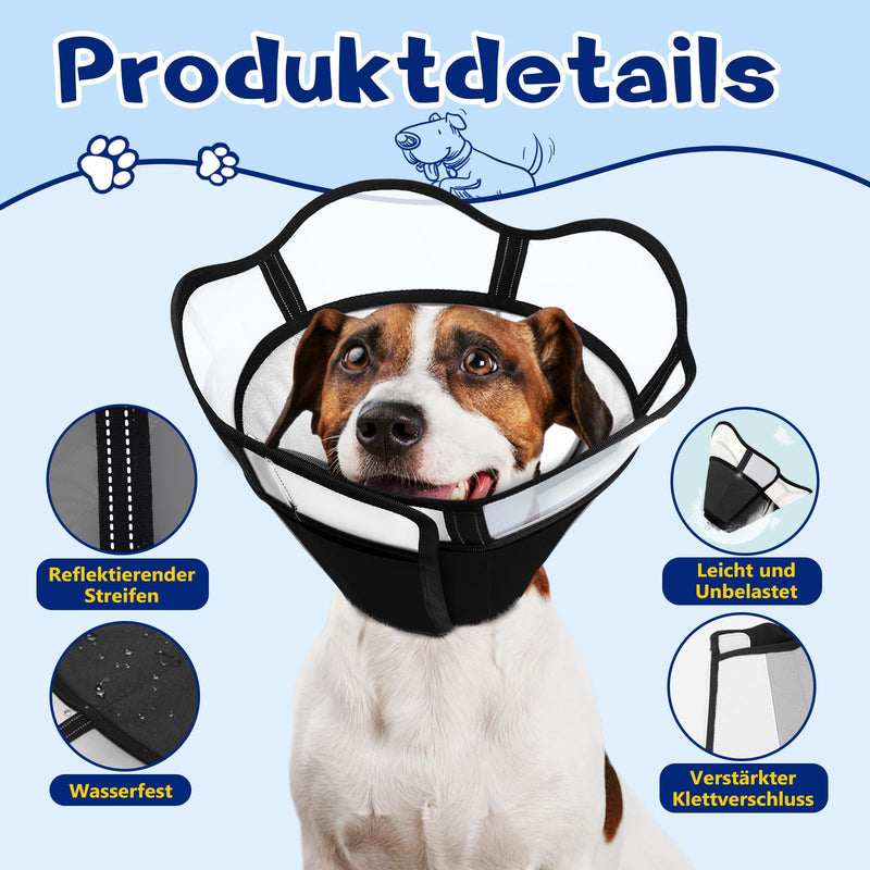Supet collar for pets protective collar cone collars made of plastic S (neck circumference: 25.4-31.8 cm) black - BeesActive Australia