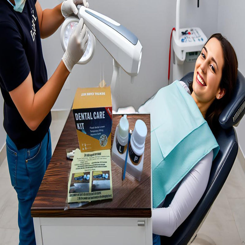 Dental Dental Restoration kit Zinc Oxide Eugenol Cement, Temporary Fixed Crown and Bridge, Tooth Repair Set,Care kit,