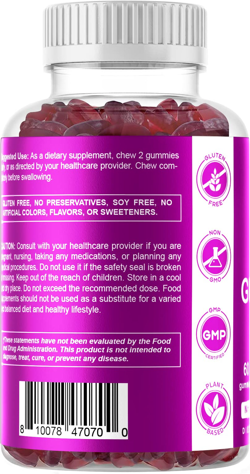 Vitamatic Biotin Gummies 10,000 mcg for Stronger Hair, Skin & Nails - 60 Vegan Gummies - Also Called Vitamin B7 (1 Bottle) 1 Bottle - BeesActive Australia