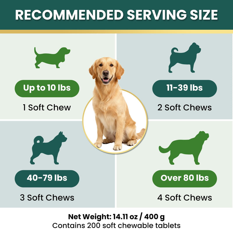 Dog Cough Relief Chews,Kennel Coughing Treatment,Natural Herbal Formula, Relief for Cough and Breathing Discomfort-100% Natural Respiratory Support,Safe Suppressant Treats 200pcs