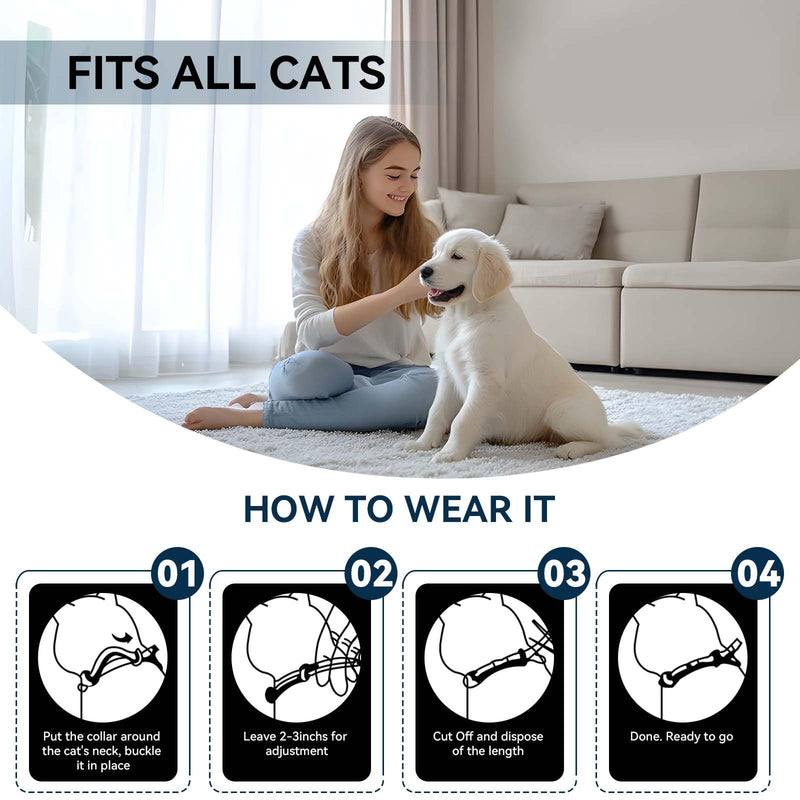 Calming Collar for Dogs 4-Pack That Lasts 60 Days | Pheromone Dog Calming Collar for Anxiety, Stress & Separation | Waterproof Adjustable 63 cm for Small Medium Large Dogs