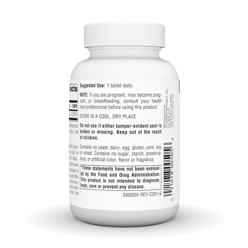Source Naturals Niacinamide B-3, Vegan Vitamin B-3, 1500 mg - 50 Tablets