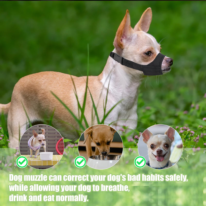Muzzle for small and medium-sized dogs with short snouts, muzzle against biting, dog muzzle for Chihuahua Shih Tzu, snout circumference 8.9-10.8cm 8.9-10.8cm - BeesActive Australia