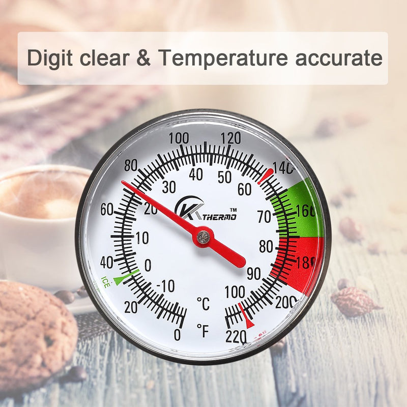 KT THERMO Instand Read 2-Inch Dial Thermometer,Best for The Coffee Drinks,Chocolate Milk Foam 0~220℉ - BeesActive Australia