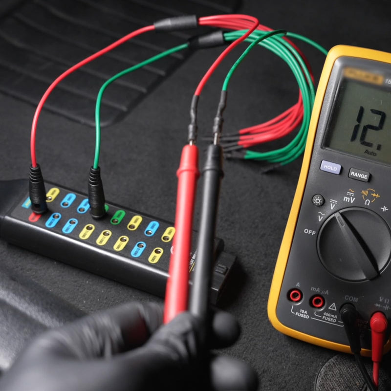 AUTOOL OBD II Protocol Detector Breakout Box – 16-Pin Diagnostic Tool with Ground, Power & Protocol Circuit Detection with Jumper and Clips 1008