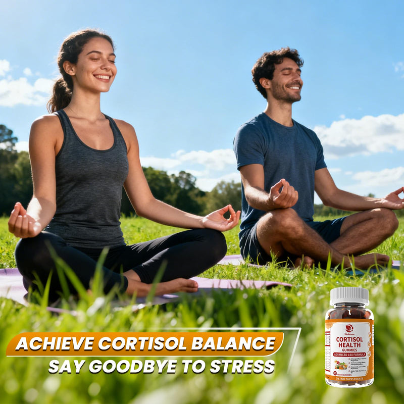 Lukaree Cortisol Supplements for Women & Men, 15 in 1 Cortisol Reducer Manager, Cortisol Calm Gummies with Ashwagandha, Magnesium, L-theanine, GABA - for Mood, Focus, Sleep - Vegan Sugar Free, 60 Ct. Orange 60 Count (Pack of 1)