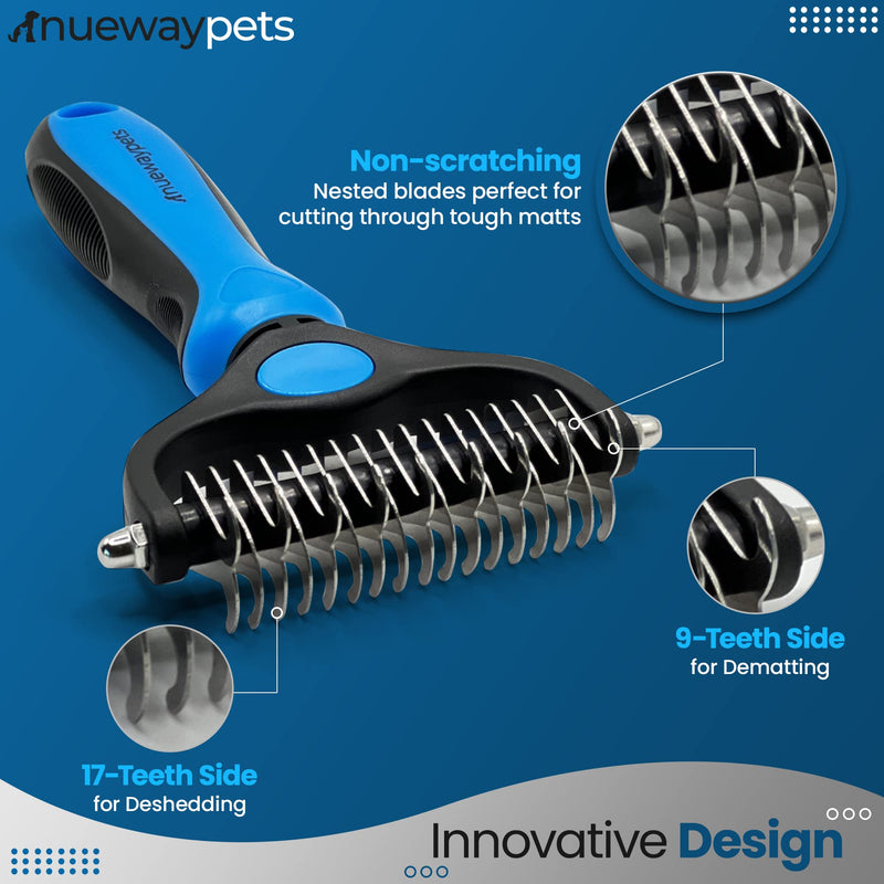 Reduce Shedding with The Original FureverBrush® by NuewayPets - Pro Undercoat Grooming Tool For Dogs | Deshedding and Dematting Tool - BeesActive Australia