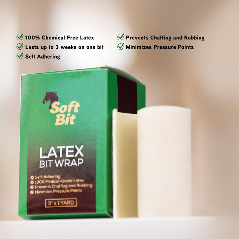 Latex Bit Wrap - Premium, 100% Medical-Grade Latex, Self-Adhering, Latex Horse Bit Wrap- Horse Bit Care, Horse Bit Wrap for Equines - Equine Supplies - 3inch by 1.5 yard - sealtex wrap - BeesActive Australia