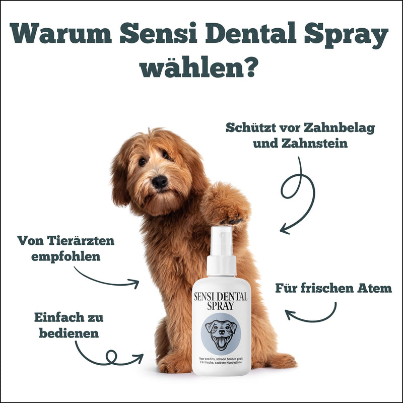 Sensi Dental Spray 100 ml Tooth Spray for Dogs, Dental Care, Fresh Breath, Anti-Plaque