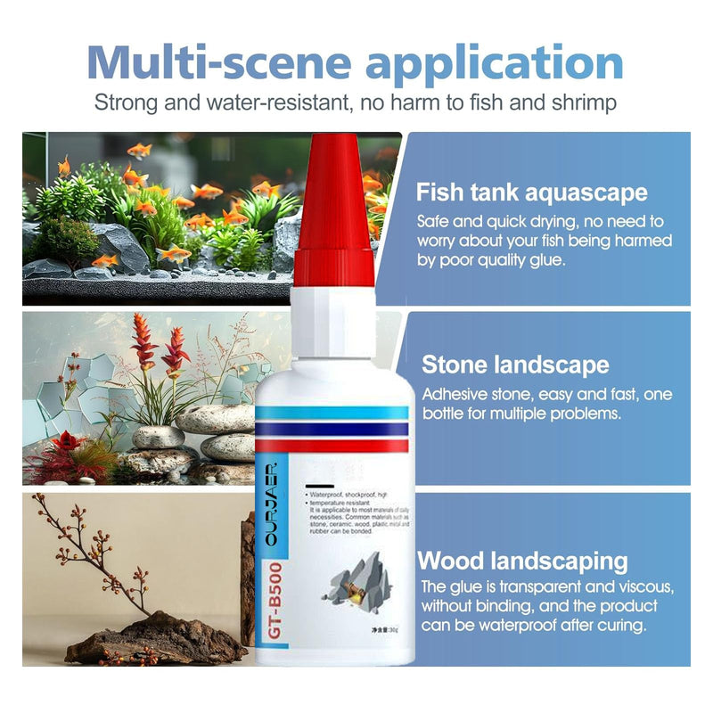 Aquarium Glue, 2Pcs Coral Glue, Aquarium Glue Fish Safety, Quick Drying, Reef Glue for Plants Moss Aquascaping, Water Plant, Moss, Coral, Stone, Wood, Freshwater and Saltwater Aquascape - BeesActive Australia