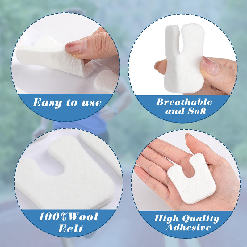 60 Pads U-Shaped Felt Callus Pads Thick Callus Cushions Adhesive Metatarsal Foot Forefoot Horseshoe for Feet Pain Relief, Keep Calluses from Rubbing on Shoes for Men Women 60 - BeesActive Australia