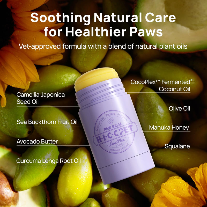 HICC PET Dog Paw Balm for Dogs & Cats, All-Natural Paw Balm, Moisturizing Dry Cracked Paws, Improves Rough Paws, Horse Hoof, Joint Care, 30g