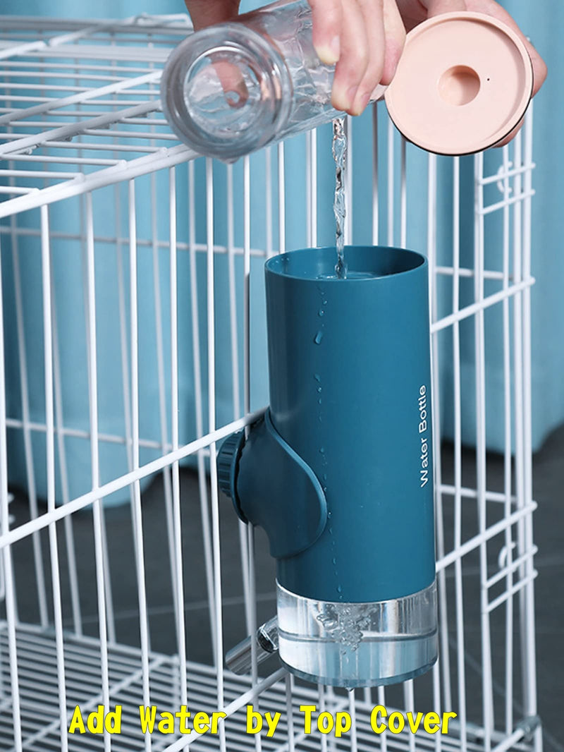 Dog Crate Water Bottle Stainless Steel Leak-Proof Ball 24oz Top Fill Dog Water Dispenser for Cage Dark Blue - BeesActive Australia