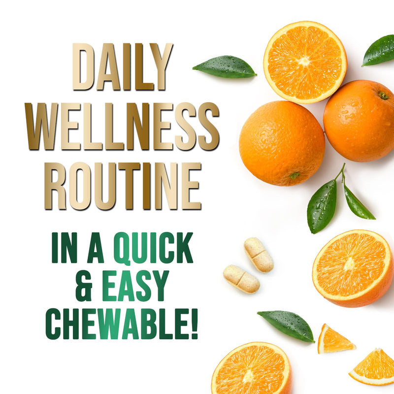 Vitamin C 1000mg Chewable - Sugar Free, Natural Immune Support Supplement with Vitamin C & Rose Hips Bioflavonoids - Extra Strength Antioxidant, Powerful Vit C Chews, Tasty Orange Flavor, 120 Tablets 120 Count (Pack of 1)
