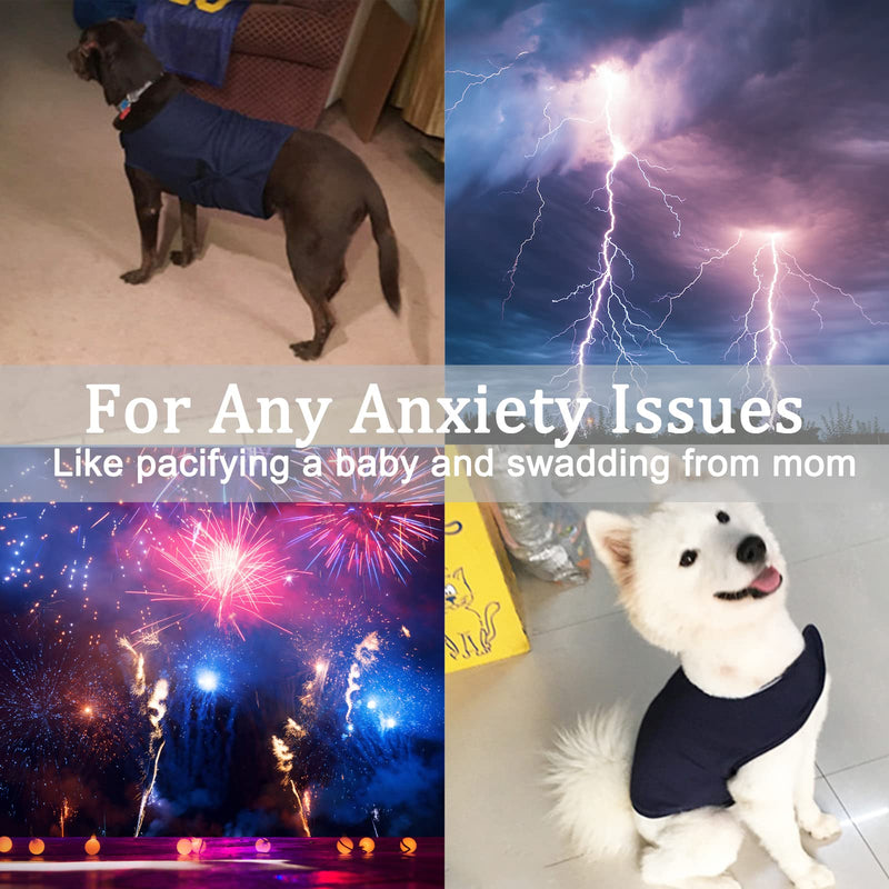 Ruiqas Dog Anxiety Jacket Calming Coat Anxiety Relief Vest Dog Foil for Anxiety Relief Navy Blue S - BeesActive Australia