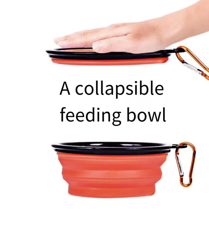 Dog Portable Water Bowl & Collapsible Dog Bowls for Travel Dog Cat Food Feeder with Carrying Handle(red) red - BeesActive Australia