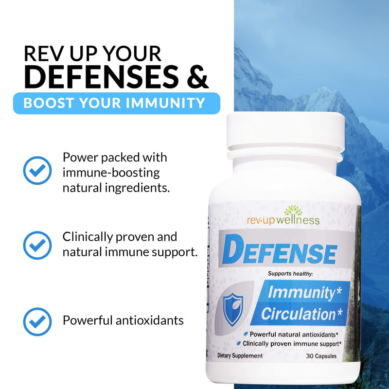Defense - Daily Immune Support Supplement, with Natural and Clinically Proven Immune Wellmune Beta Glucan, Antioxidants and Essential Minerals, 30 Capsules