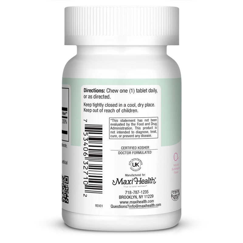 Maxi Health Chewable Vitamin D3 2000 IU Supplement - Delicious Natural Bubble Gum Flavor - Supports Calcium Absorption, Immune and Bone Health | Kosher | Vitamin D Immune Support Supplement | Calcium Absorption, Bone, Teeth & Muscle Support | Doctor Fo...