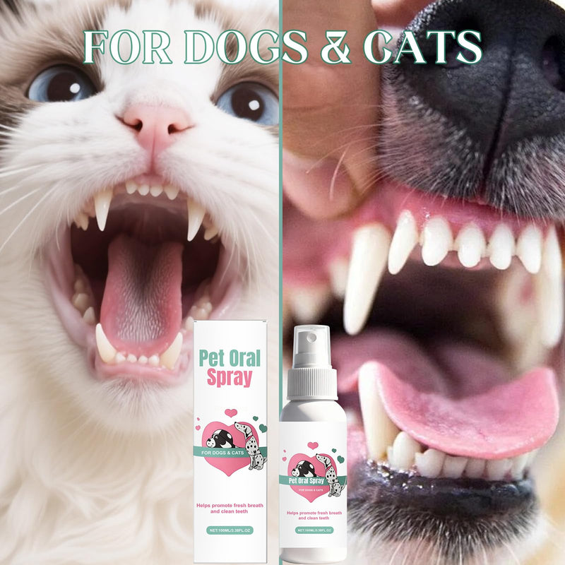 Denta Spray for Dogs & Cats, 2PCS Paw Dental Sprays, Dog Denta Spray Natural Breath Freshener, No-Brush Oral Care, Daily Denta Hygiene