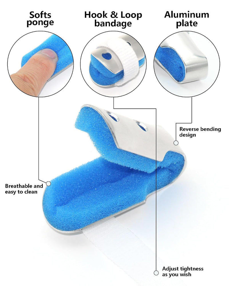 Rolyan Finger Cot, Pack of 12 Foam Lined Aluminum Splints, Immobilizes & Protects The Inside, Top, & Tip of the Finger, Finger Splint, Comfortable & Quick Fracture & Injury Healing, 1" long, Small 1"