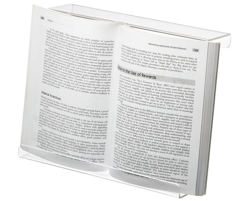 Treadmill Tablet Holder - Exercise Bike Reading Stand/Acrylic Book Holder for Ipad, Tablet, Magazines and Books (9 x 11 x 2.5) 9 x 11 x 2.5 Inches