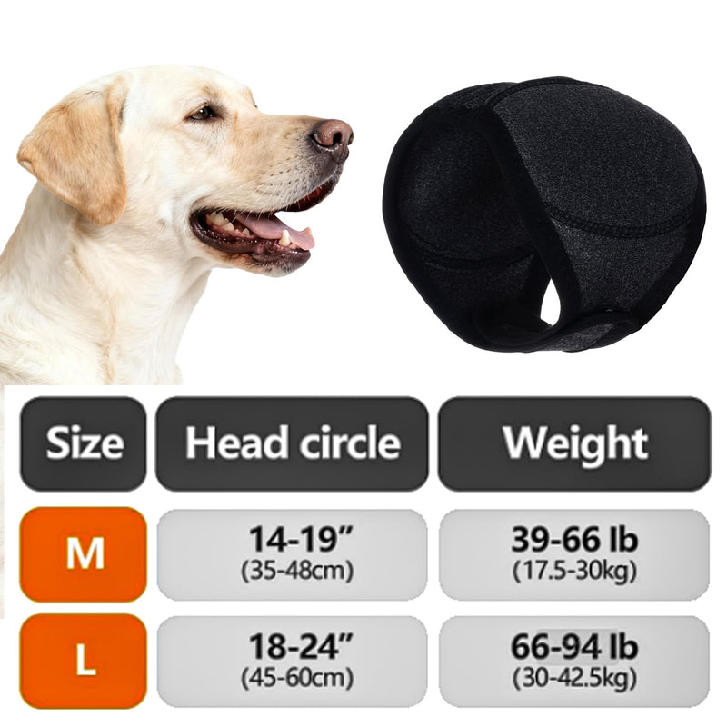 Rbenxia Dog Ear Muffs Dog Quiet Ear Cover for Hematoma, Bathing, Drying, Swim& Noise Anxiety, No Shake Ear Wrap for Grooming Reusable Dog Ear Protection for Calming (Grey, Medium) Grey