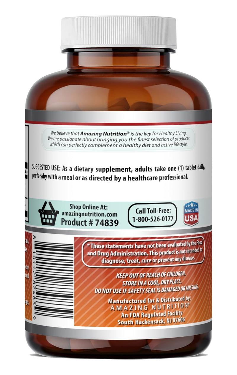 Amazing Formulas Folic Acid (Vitamin B9) 400 mcg | Tablets Supplement | Non-GMO | Gluten Free | Made in USA (1 Pack, 500 Count) 500 Count (Pack of 1)