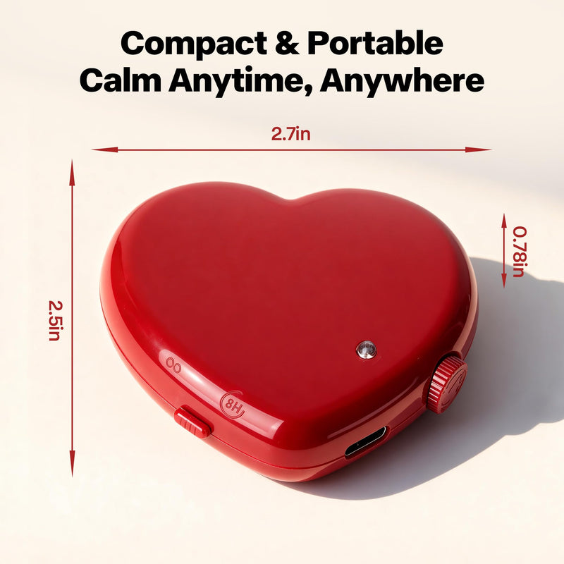 Pet Prime Heartbeat Simulator for Heartbeat Toy - Red Heart Design, Separation Anxiety Relief, 45+ Hour Battery, Timer & Speed Adjustable Adjustable Heartbeat Simulator