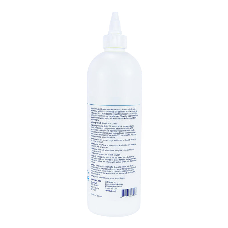 Covetrus CeraSoothe® SA Ear Cleansing Solution for Dogs, Cats & Horses – Salicylic Acid Formula to Remove Wax, Debris & Odor, 16 oz